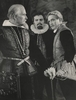 Jan Kreczmar (George Talbot, hrabia Shrewsbury), Ryszard Ostałowski (Hrabia Kentu), Czesław Wołłejko (Robert Dudley, hrabia Leicester)<br/> fot. Edward Hartwig