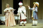 Jolanta Piętek (Dorymena), Krzysztof Kowalewski (Pan Jourdain), Piotr Garlicki (Dorant)<br/> fot. Michał Englert